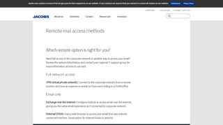 
                            7. Remote mail access methods | Jacobs