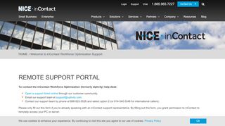 
                            8. Remote Support Portal - NICE inContact