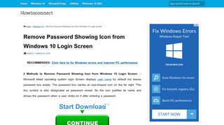 
                            5. Remove Password Showing Icon from Windows 10 Login Screen