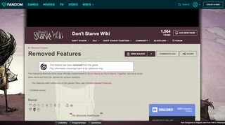 
                            2. Removed Features | Don't Starve game Wiki | FANDOM powered by ...