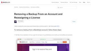 
                            5. Removing a Backup From an Account and …