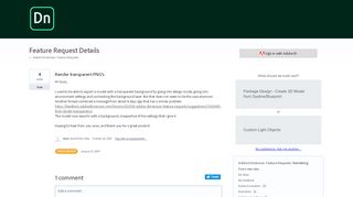 
                            5. Render transparent PNG's – Adobe Dimension Feedback Portal