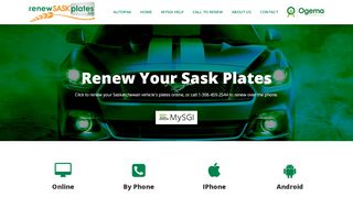 
                            7. Renew Sask Plates