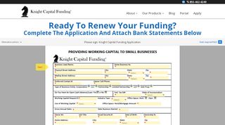 
                            2. Renewal Application - Knight Capital Funding