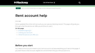 
                            3. Rent account help | Hackney Council