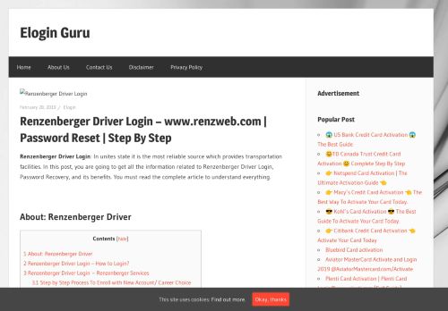 
                            6. Renzenberger Driver Login – www.renzweb.com | Password Reset ...