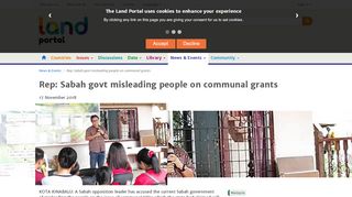 
                            9. Rep: Sabah govt misleading people on communal grants | Land Portal ...