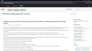 
                            2. Replacing a keycert file in Sterling Secure Proxy System ... - IBM