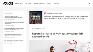 
                            7. Report: Database of login text messages left exposed online - Axios