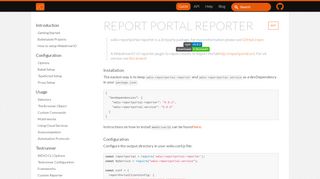 
                            10. Report Portal Reporter · WebdriverIO