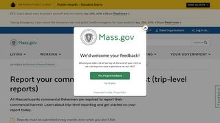 
                            3. Report your commercial fishing harvest (trip-level reports) | Mass.gov