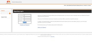 
                            7. Reporting Log In - MasterCard Payment Gateway Services