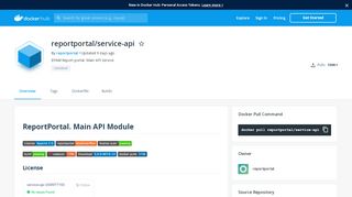 
                            5. reportportal/service-api By - Docker Hub