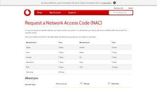 
                            5. Request a Network Access Code (NAC)