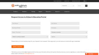 
                            3. Request Access to Atlona's Education Portal - Atlona® AV Solutions ...