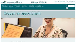 
                            1. Request an Appointment - Adirondack Health