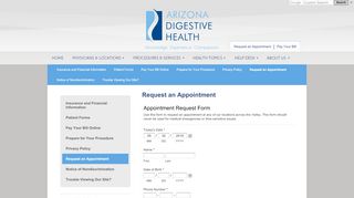 
                            5. Request an Appointment » Arizona Digestive Health