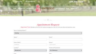 
                            1. Request Appointment - Lawrence OB GYN