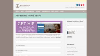 
                            3. Request for Portal Invite — MacArthur Medical Center