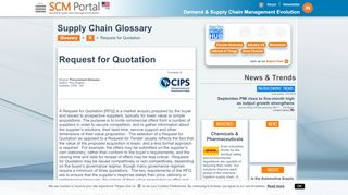 
                            9. Request for Quotation - SCM Portal - Demand & Supply Chain Glossary -
