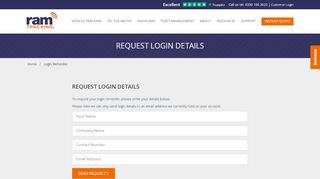 
                            6. Request Login Details | RAM Tracking UK