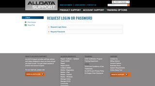 
                            8. Request Login or Password - ALLDATA Support