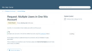 
                            4. Request: Multiple Users in One Wix Account | Help Center ...