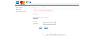 
                            7. Request new password - Swisscard