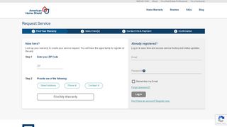 
                            2. Request Service - American Home Shield