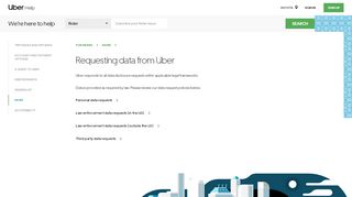 
                            7. Requesting data from Uber | Uber Rider Help