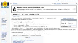 
                            2. Requests for comment/Login security - MediaWiki