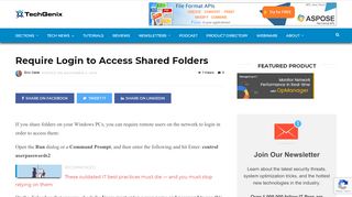 
                            5. Require Login to Access Shared Folders - techgenix.com