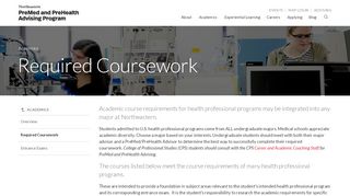 
                            6. Required Coursework – PreHealth Advising Program - Northeastern ...