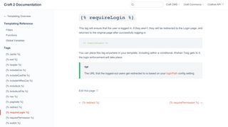 
                            5. {% requireLogin %} | Craft 2 Documentation