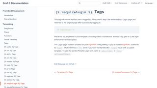 
                            6. {% requireLogin %} Tags | Craft 3 Documentation