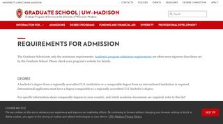 
                            2. Requirements for Admission – Graduate School | UW–Madison – UW ...
