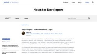 
                            2. Requiring HTTPS for Facebook Login