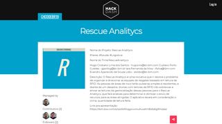 
                            5. Rescue Analitycs - HackDash