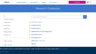 
                            1. Research Databases | EBSCO