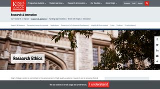 
                            8. Research Ethics | Research & Innovation | King's College London