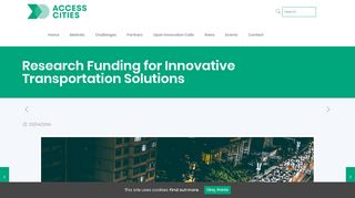 
                            8. Research Funding for Innovative Transportation Solutions – Access ...