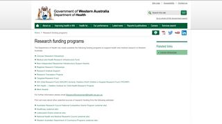 
                            6. Research funding programs - Department of Health WA