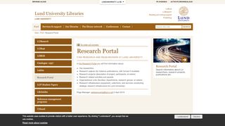 
                            1. Research Portal | Lund University Libraries