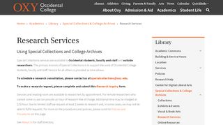 
                            8. Research Services | Occidental College