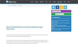 
                            4. Reset 3COM Switch to Factory Defaults (Forgot Password ...