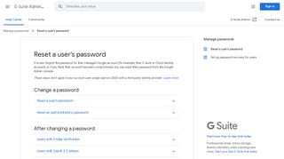 
                            8. Reset a user's password - G Suite Admin Help - Google Help