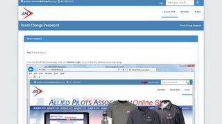 
                            3. Reset-Change Password - Allied Pilots Association