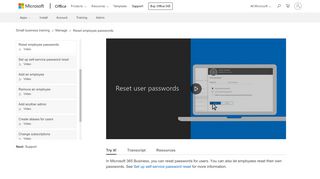 
                            8. Reset employee passwords - Office 365