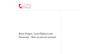 
                            7. Reset Forgot / Lost Flipkart.com Password – How …