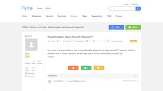 
                            7. Reset forgotten Meizu Account Password?-Flyme …